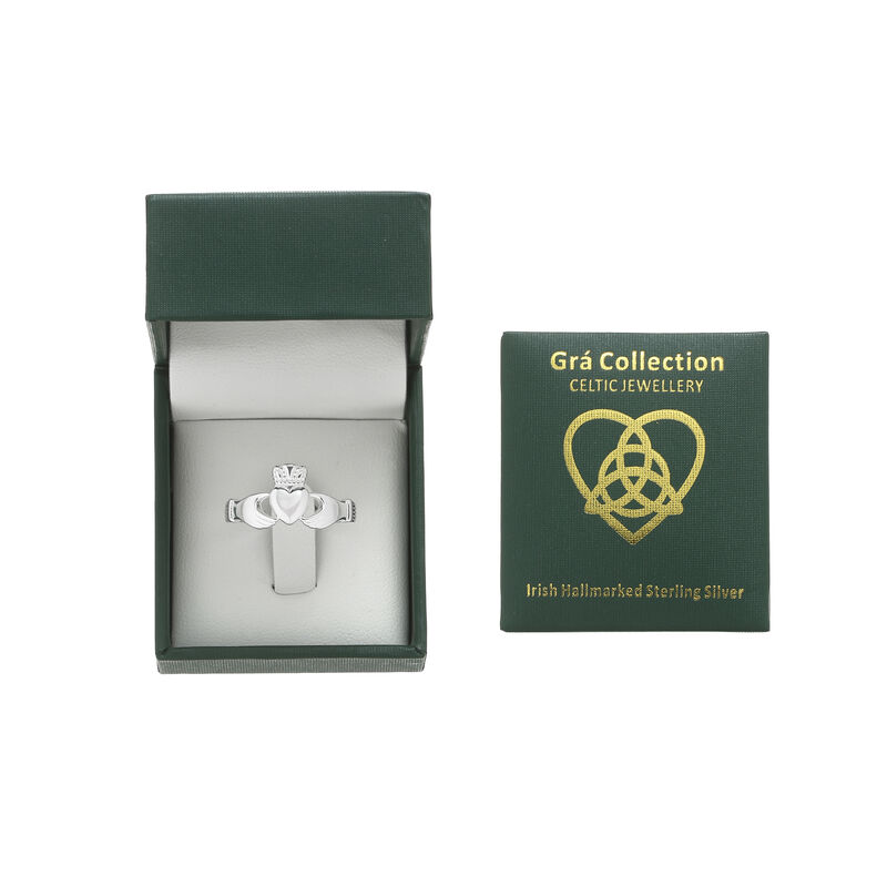 Grá Collection Plain Claddagh Ring Sterling Silver